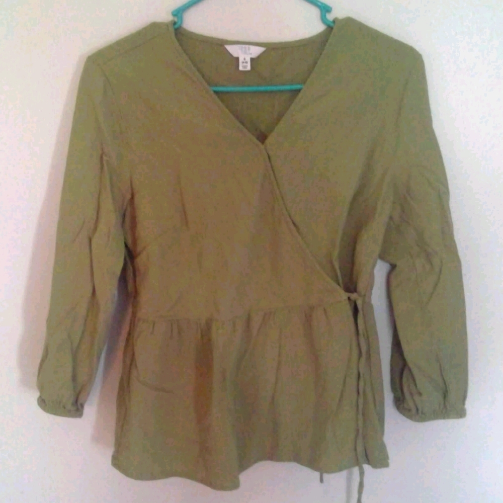 green blouse